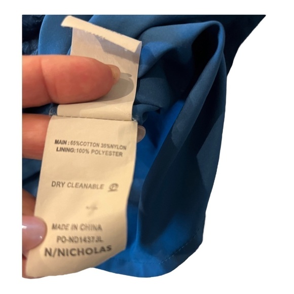 N/Nicholas Blue Lace Octavia Cocktail Dress Size 10 Southern Charm - Picture 10 of 14